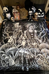 Malice in Wonderland Throw Blanket