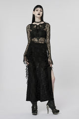 tattered maxi skirt