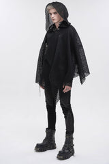 tattered goth hooded cloak