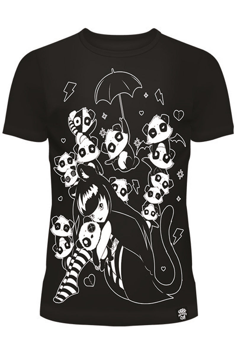 Miss Panda Ladies T-shirt - Vampirefreaks Store