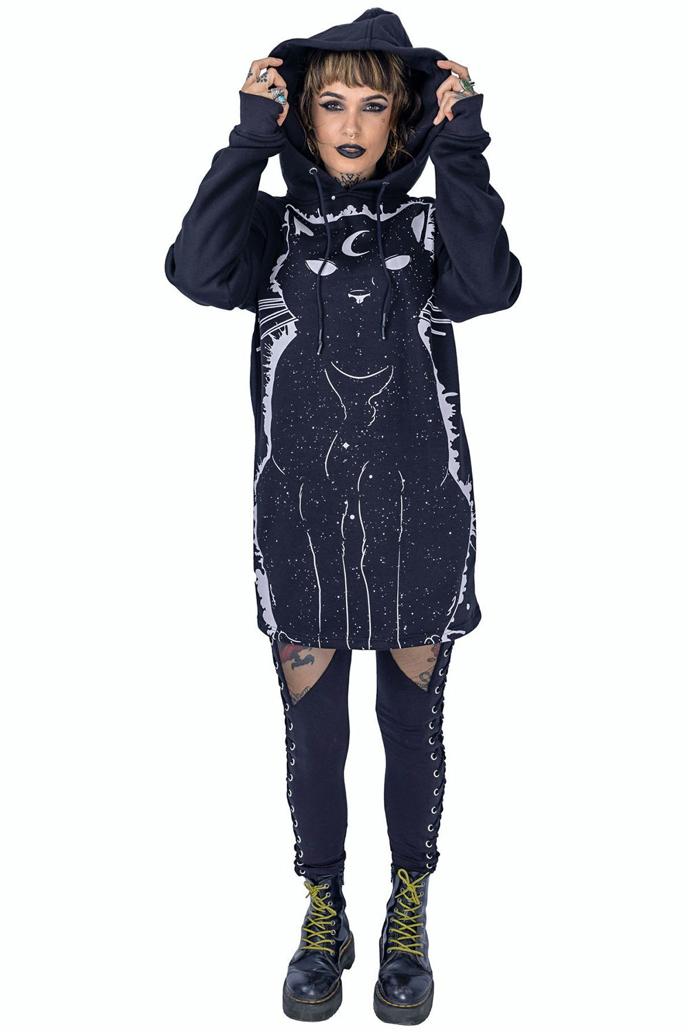 Moon Kitty Hood [Black]