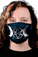 Moon Goddess Unicursal Hexagram Face Mask
