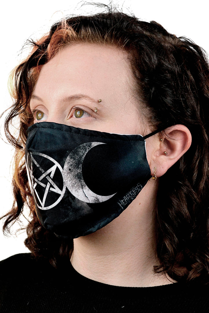 Moon Goddess Unicursal Hexagram Face Mask