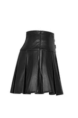 Pleather Pleated Skirt