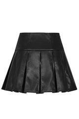 Pleather Pleated Skirt