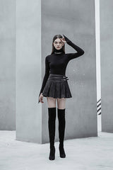 Pleather Pleated Skirt
