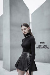 Pleather Pleated Skirt