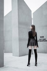 Pleather Pleated Skirt