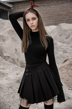 Atypical Pleated Mini Skirt