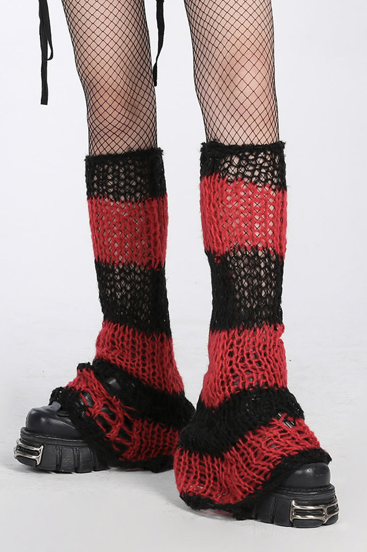 Vampire Academy Leg Warmers [RED/BLACK]