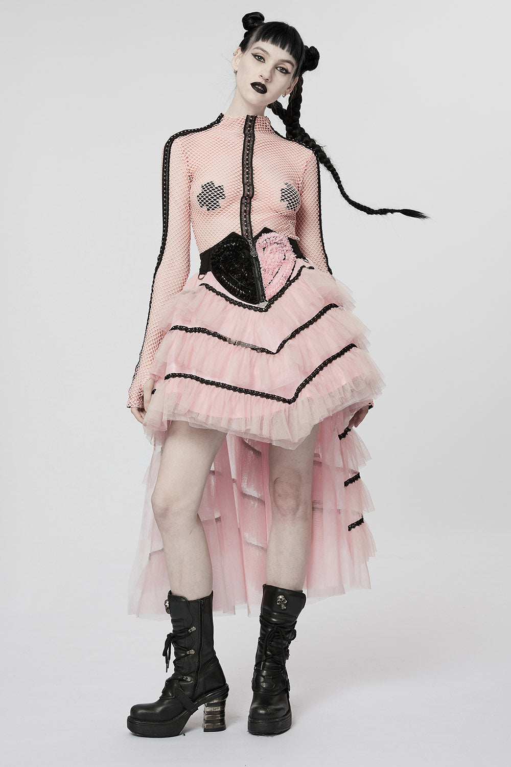 Pink Death Tulle Skirt [PINK]