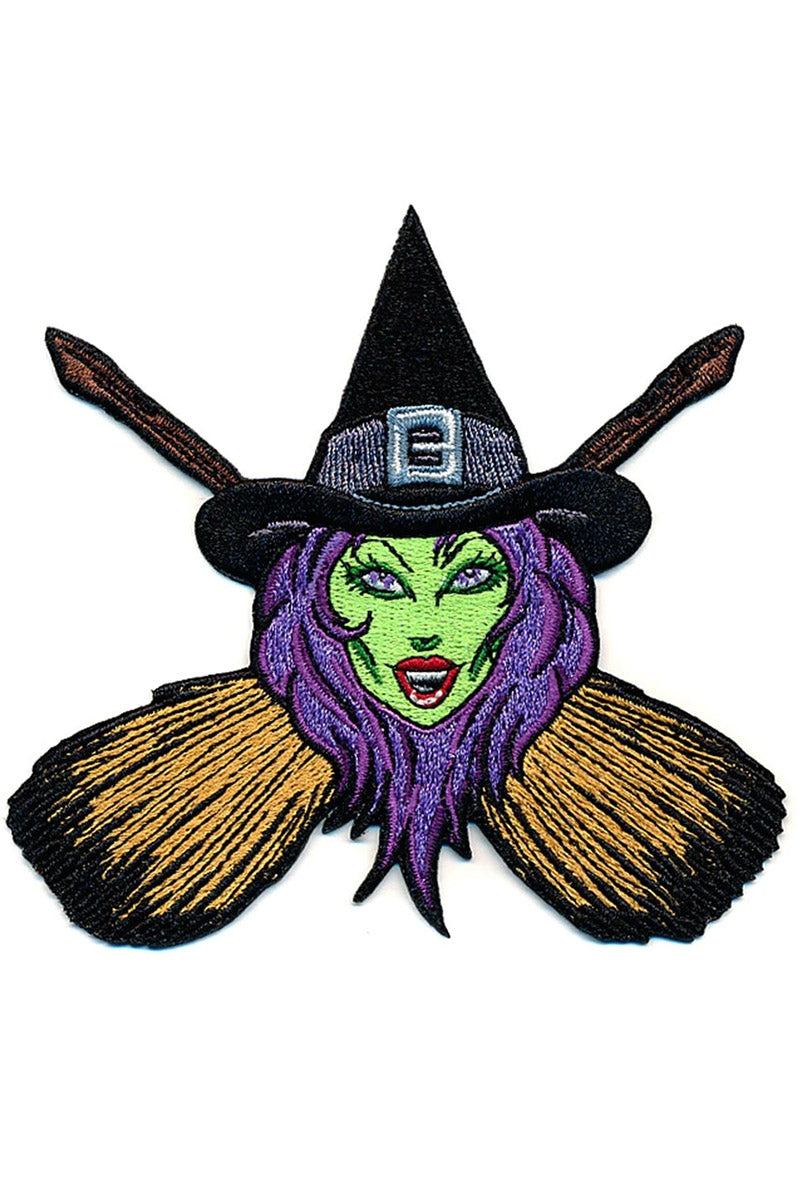 Witch Cross Brooms Patch