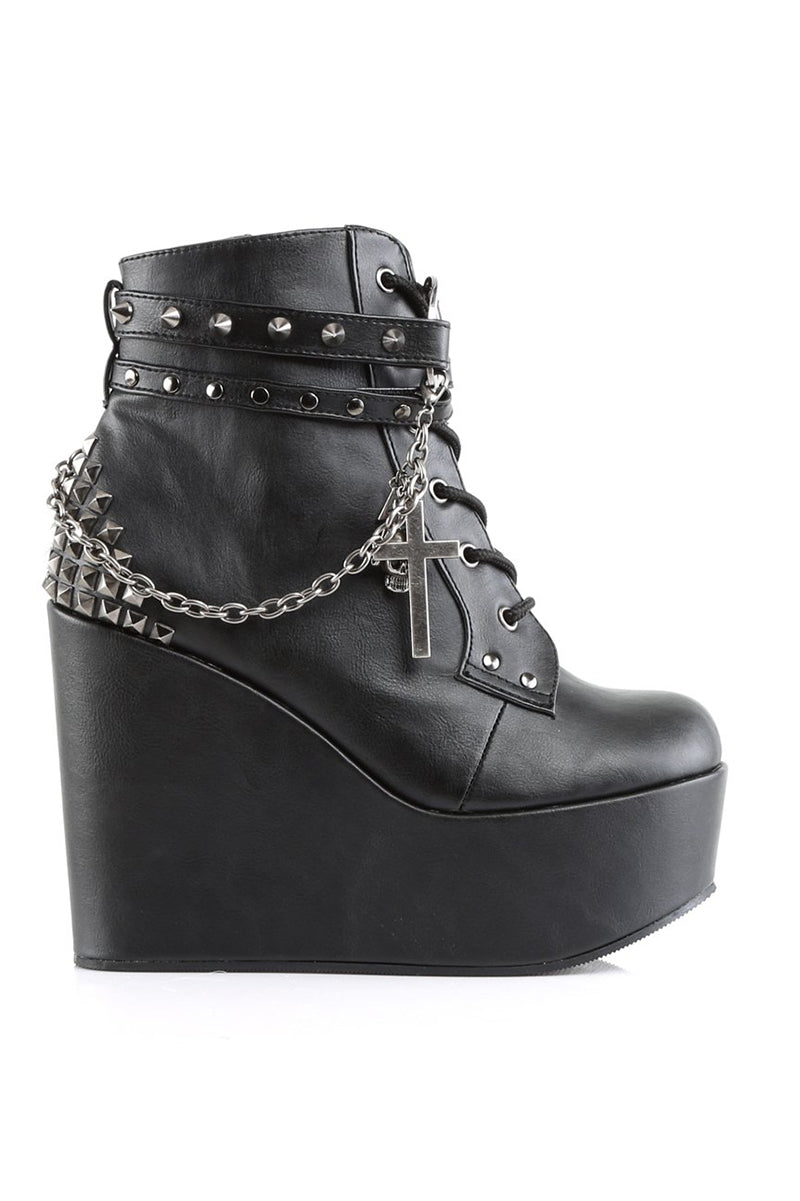 Demonia wedge boots best sale