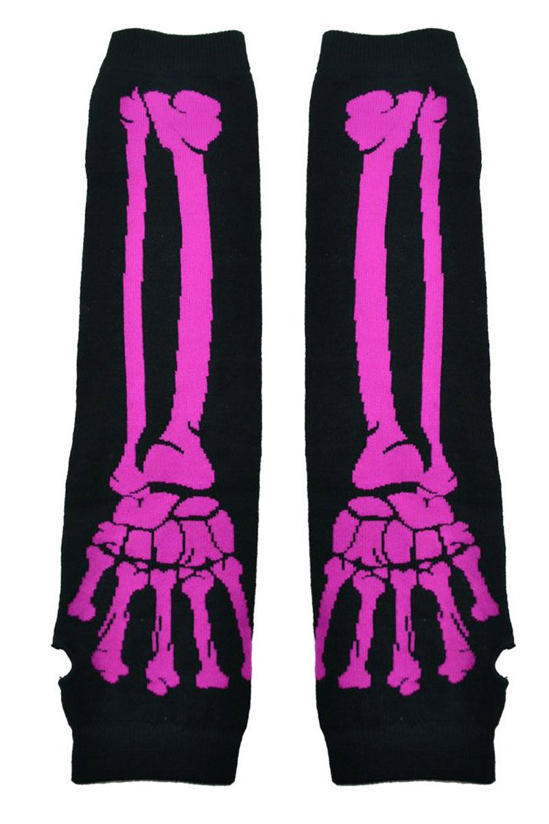 Poizen Bone Arm Warmers [BLACK/PINK]