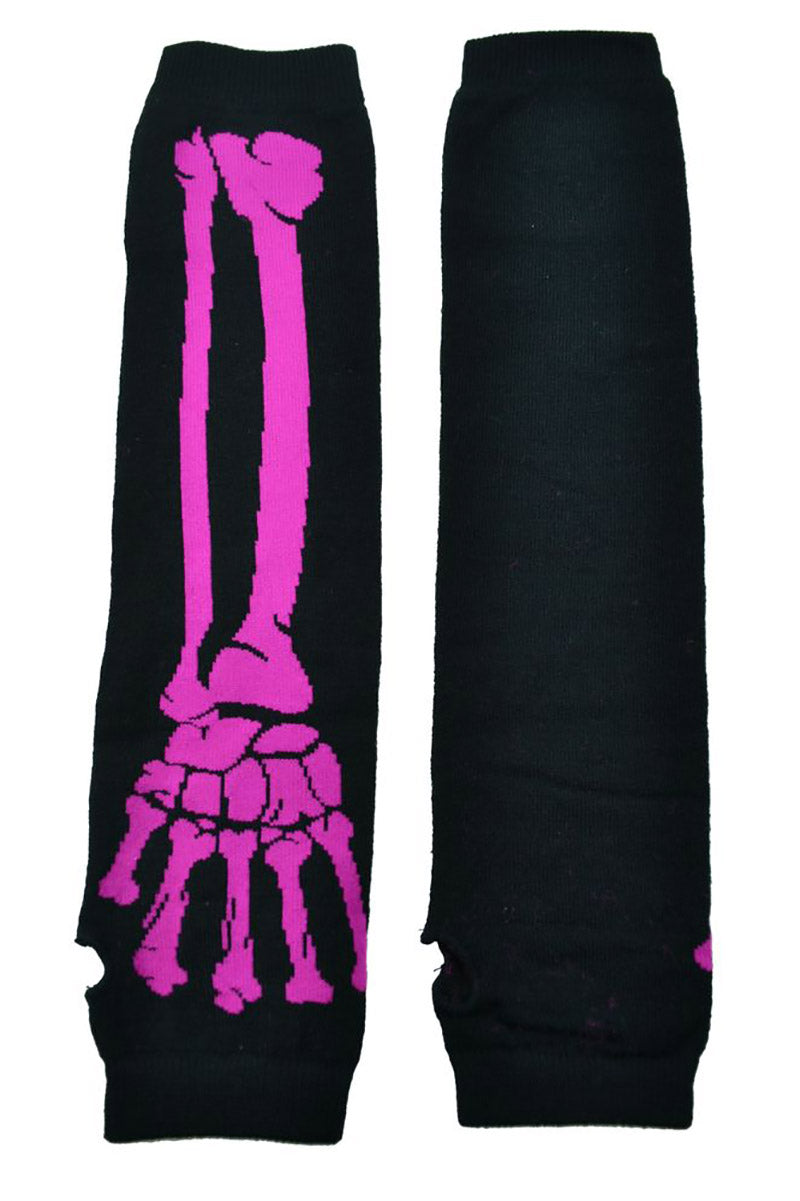 Poizen Bone Arm Warmers [BLACK/PINK]