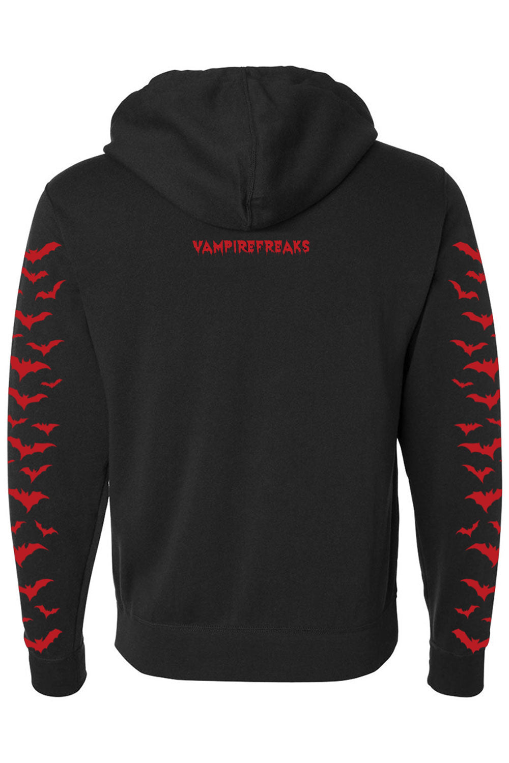 Nosferatu Hoodie w/ Red Bat Sleeves [Zipper or Pullover]