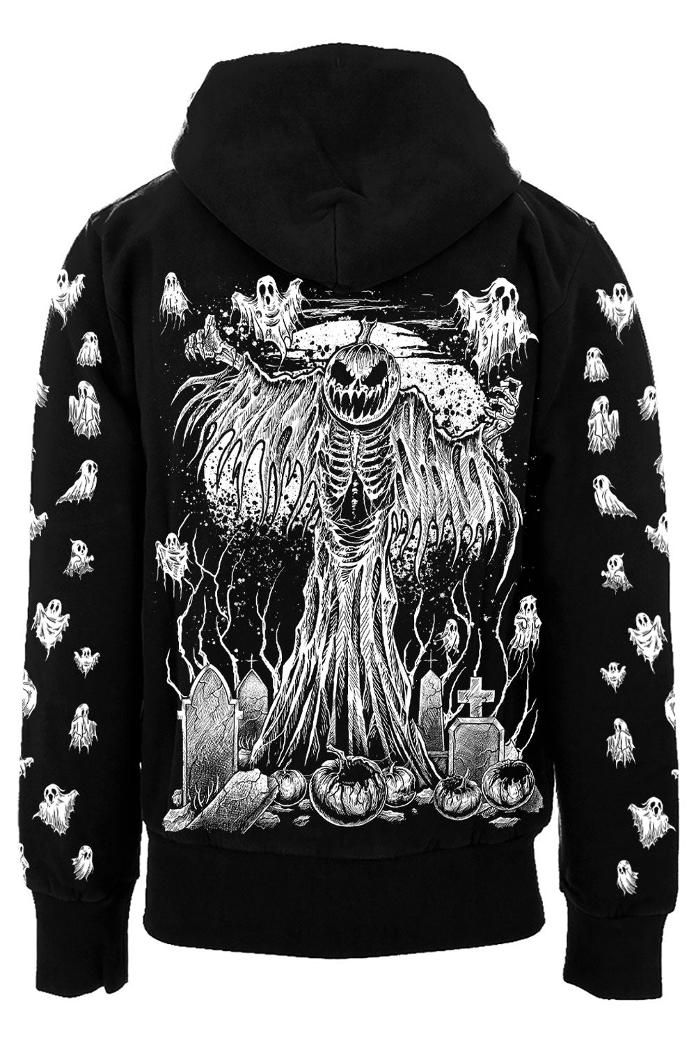 Pumpkin Reaper Hoodie [Ghost Sleeves] [Zipper or Pullover] – VampireFreaks