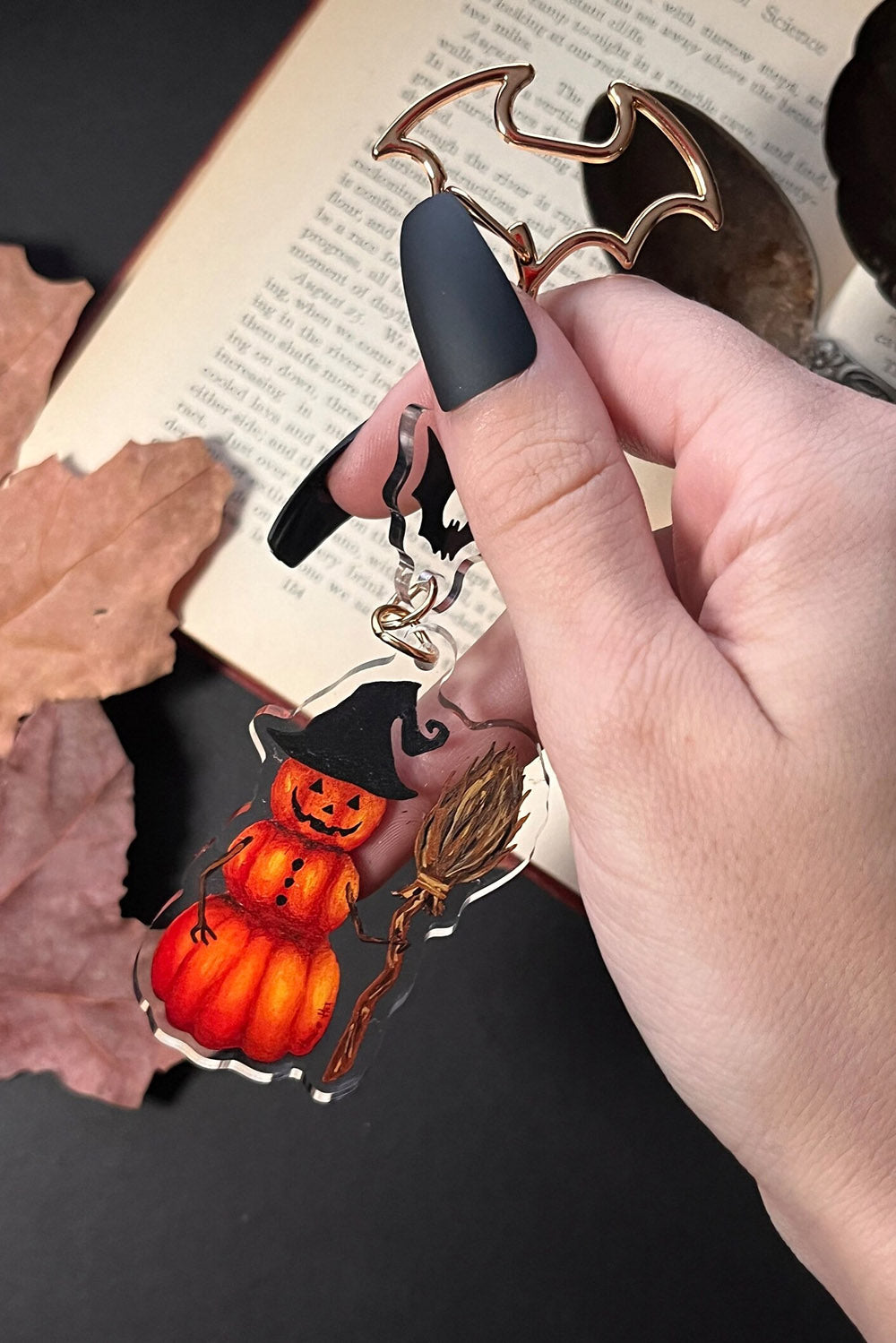 Pumpkin Witch Keychain