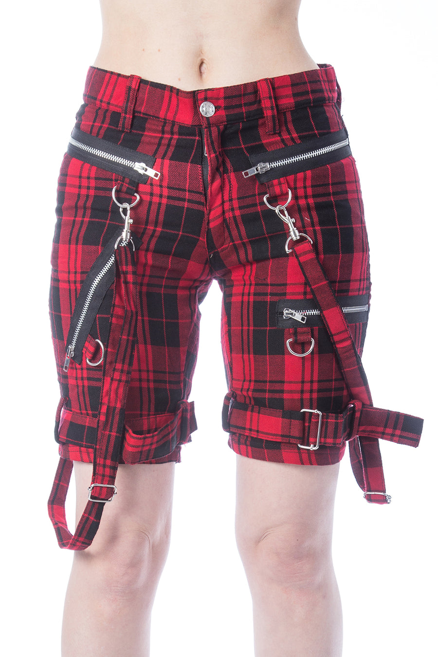 Renita Shorts [Red Tartan]