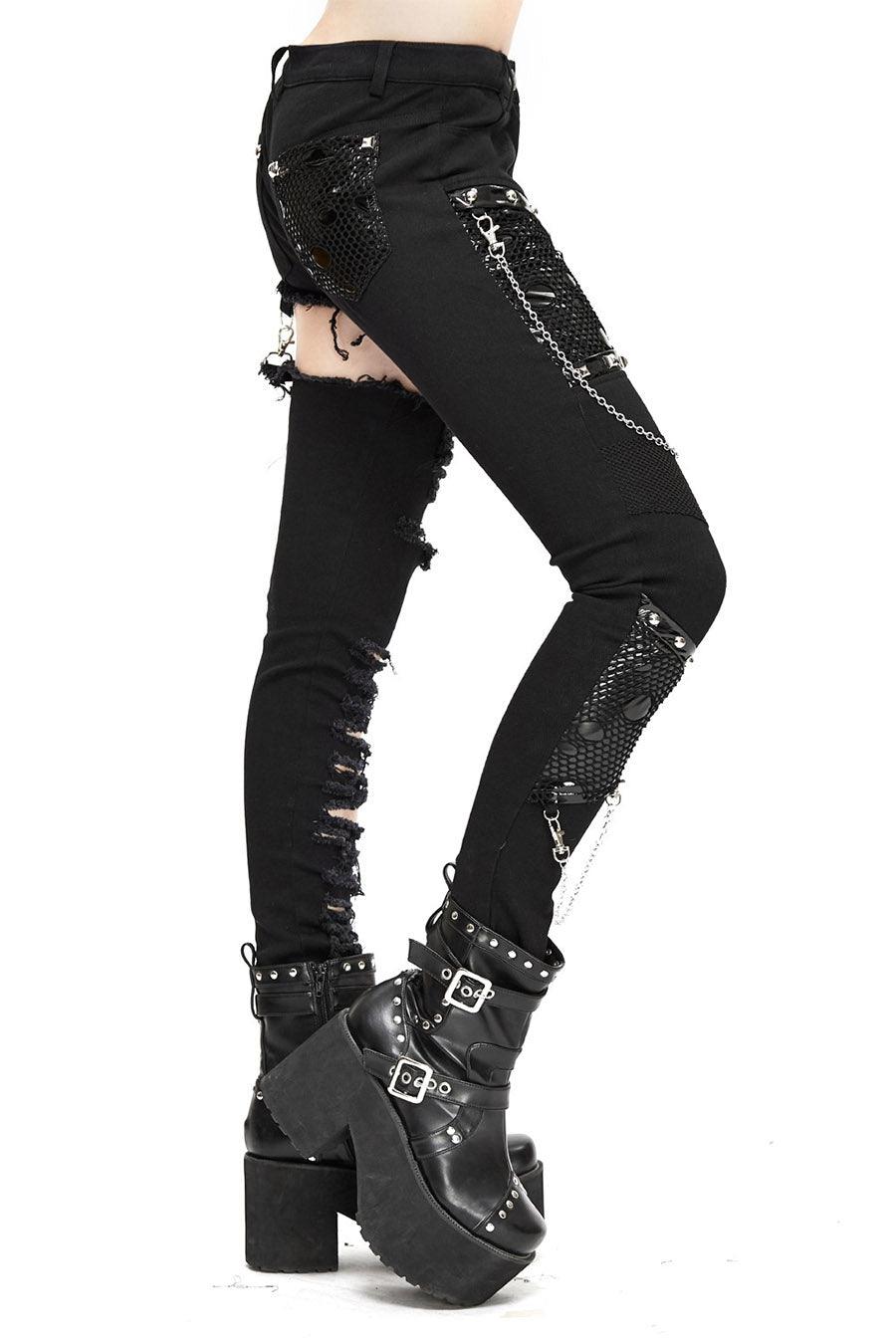 Devil Fashion Cryptling Cut-Out Pants - VampireFreaks