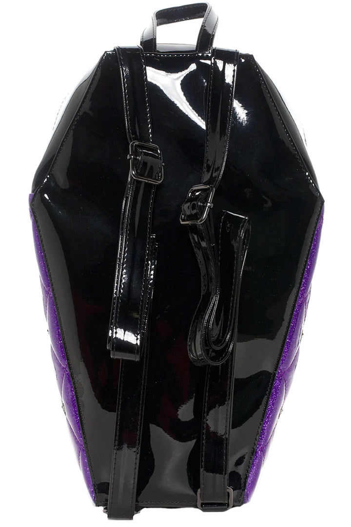 Mina Quilted Bat Coffin Backpack [Purple]