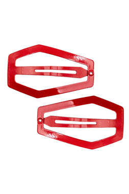 Coffin Snap Hair Clips [RED]