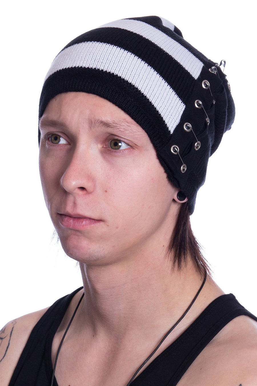 Shade Beanie Hat [Black & White]