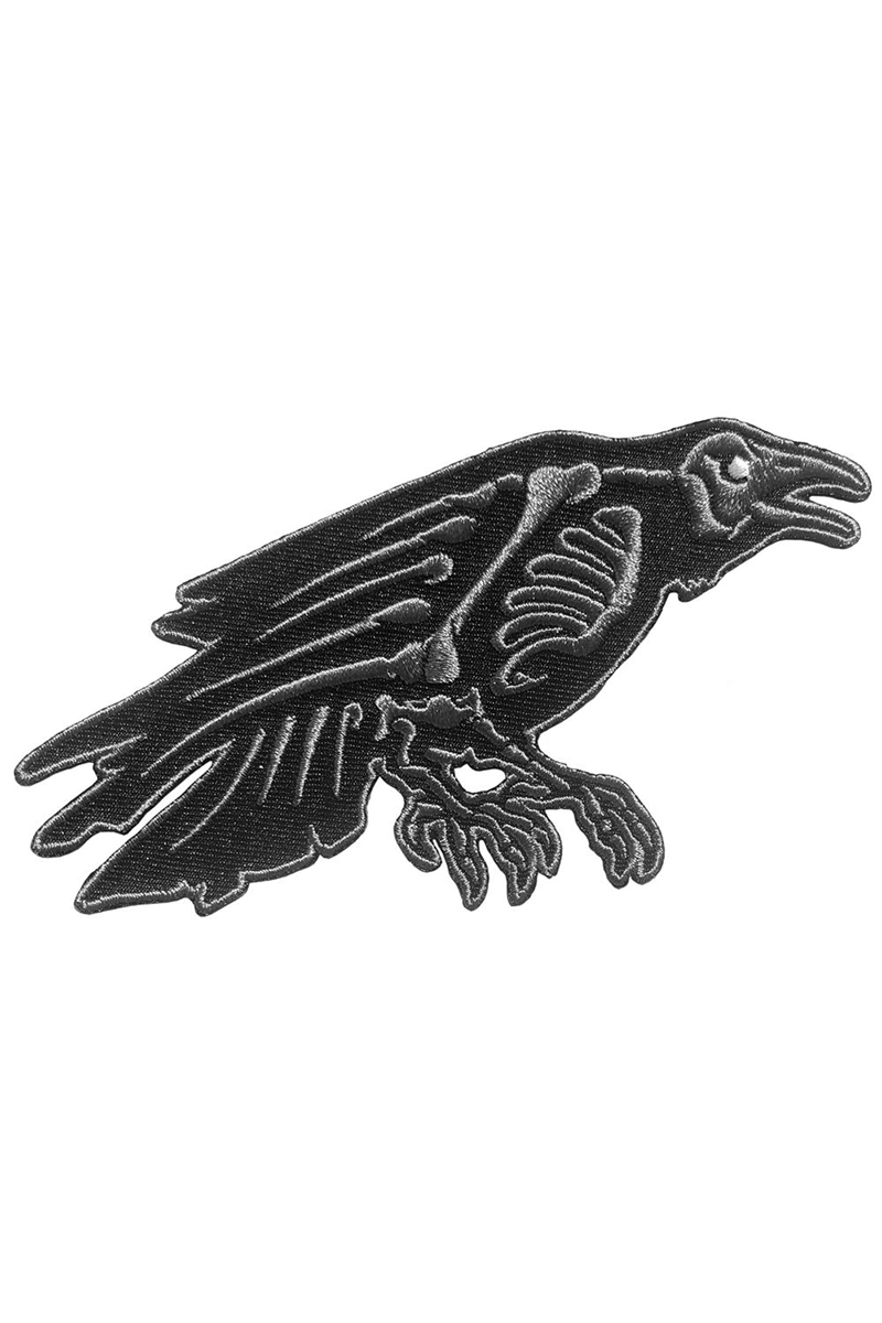 goth raven patch