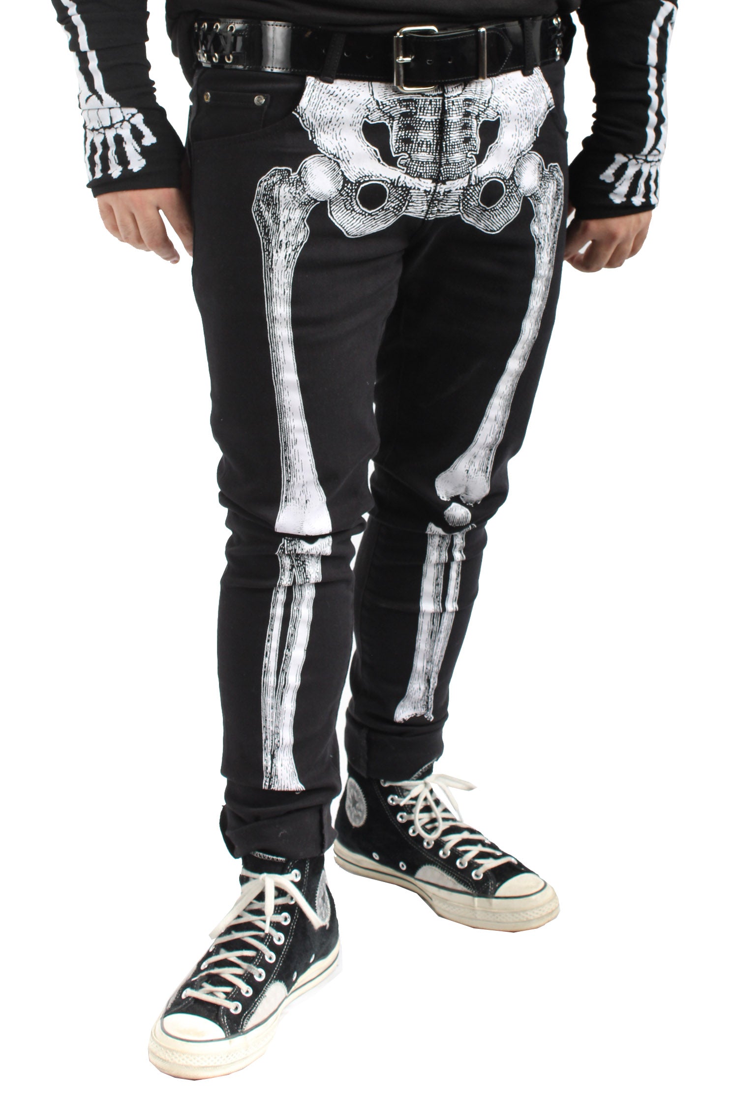 メンズウェア RUSSELUNO SKELETON JERSEY SKINNY PANTS メンズウェア RUSSELUNO SKELETON JERSEY SKINNY PANTS