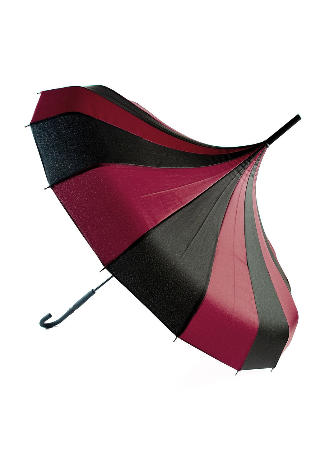 Pagoda Umbrella [Black/Burgundy]