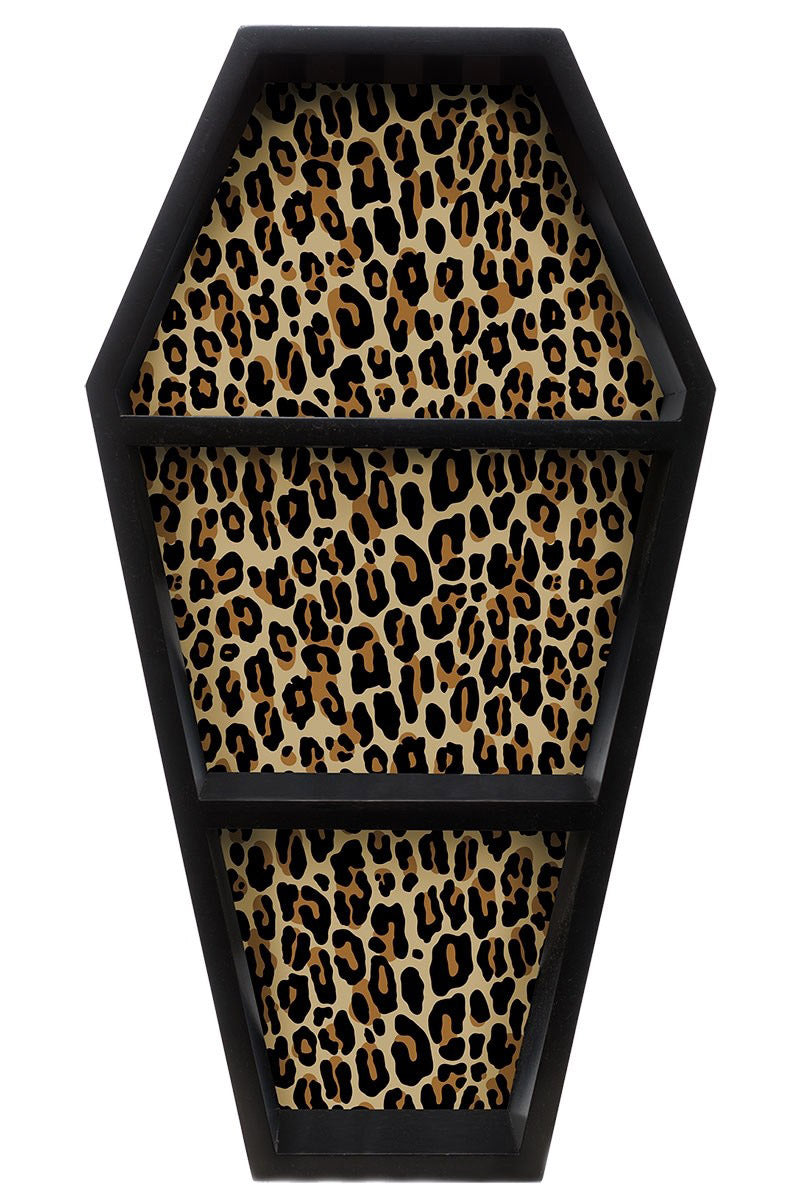 Leopard Coffin Shelf
