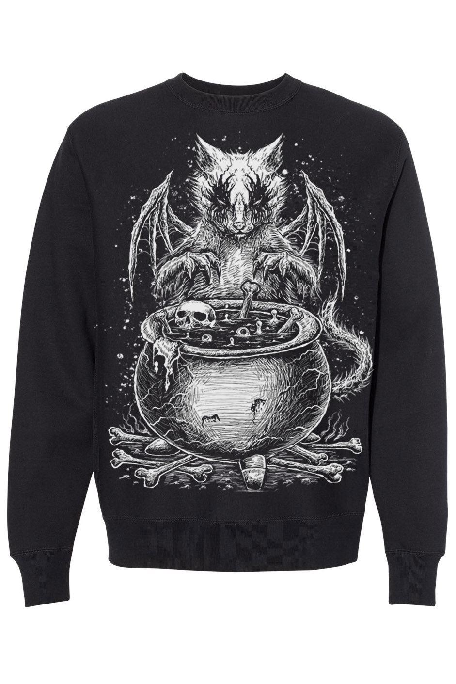 VampireFreaks Conjuring Cat Sweatshirt - VampireFreaks