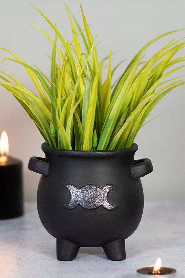 Triple Moon Cauldron Plant Pot