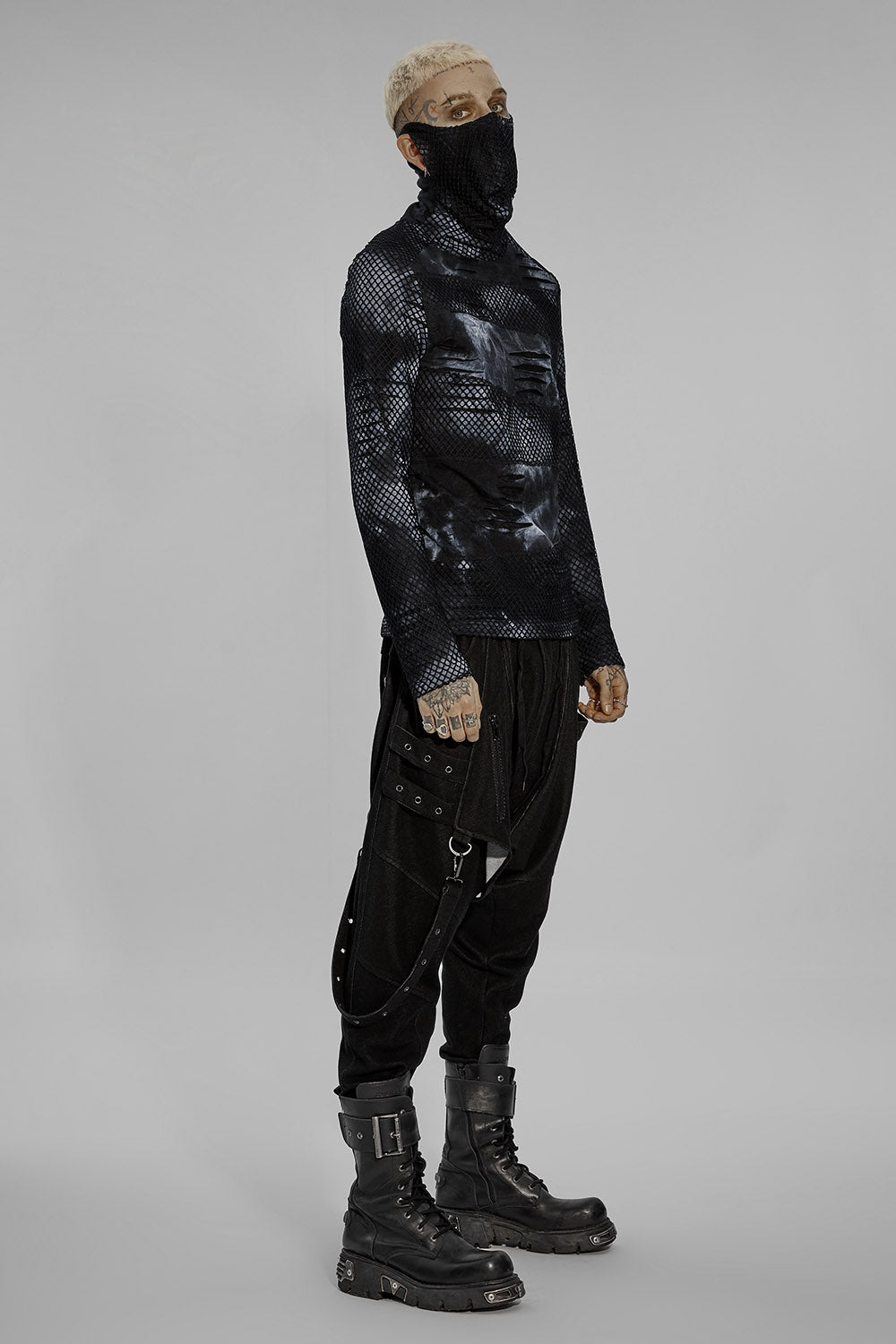 Camiseta blanqueada War Rig [NEGRO/GRIS]