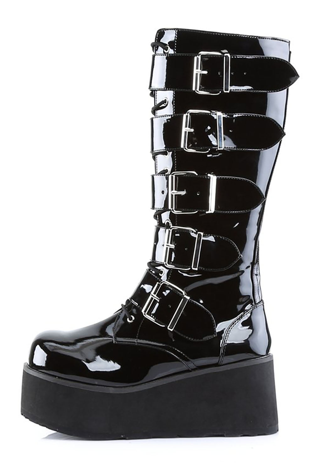 Welcome to TRASHVILLE-518 Boots [Black Patent]