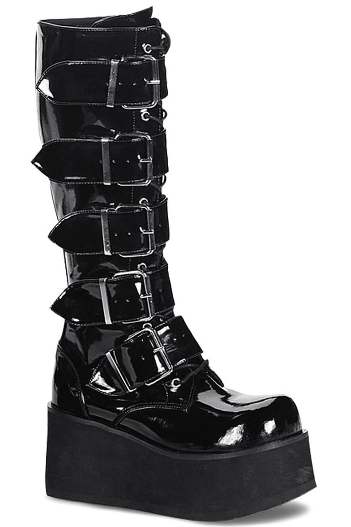 Welcome to TRASHVILLE-518 Boots [Black Patent]