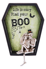 Life is Scary Find Your Boo Skeleton Wall Plaque