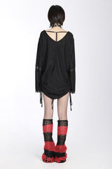 Vampire Academy Leg Warmers [RED/BLACK]