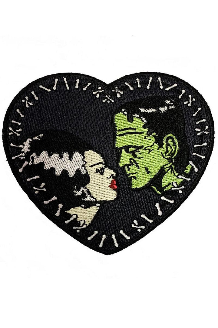 Rock Rebel Bride & Frankenstein Stitch Heart Patch - VampireFreaks