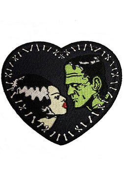 Bride & Frankenstein Stitch Heart Patch