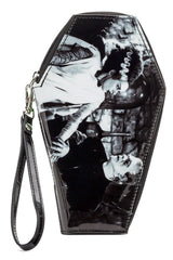 We Belong Dead Frankenstein & Bride Glitter Coffin Wallet