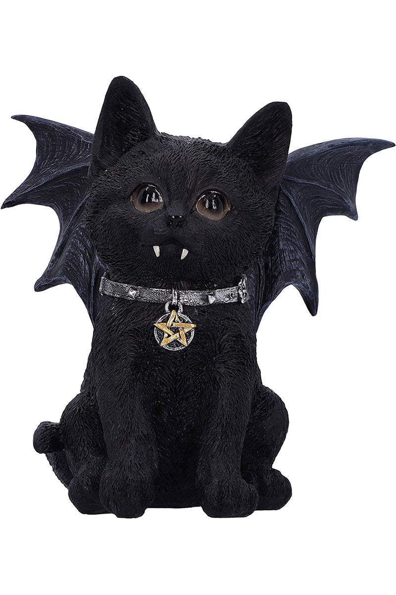 Vampuss Black Bat Cat Sculpture