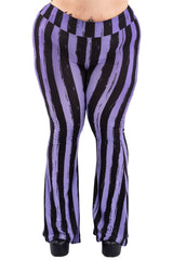 Purple and Black Striped Hellz Bellz Flares [BLACK/PURPLE]