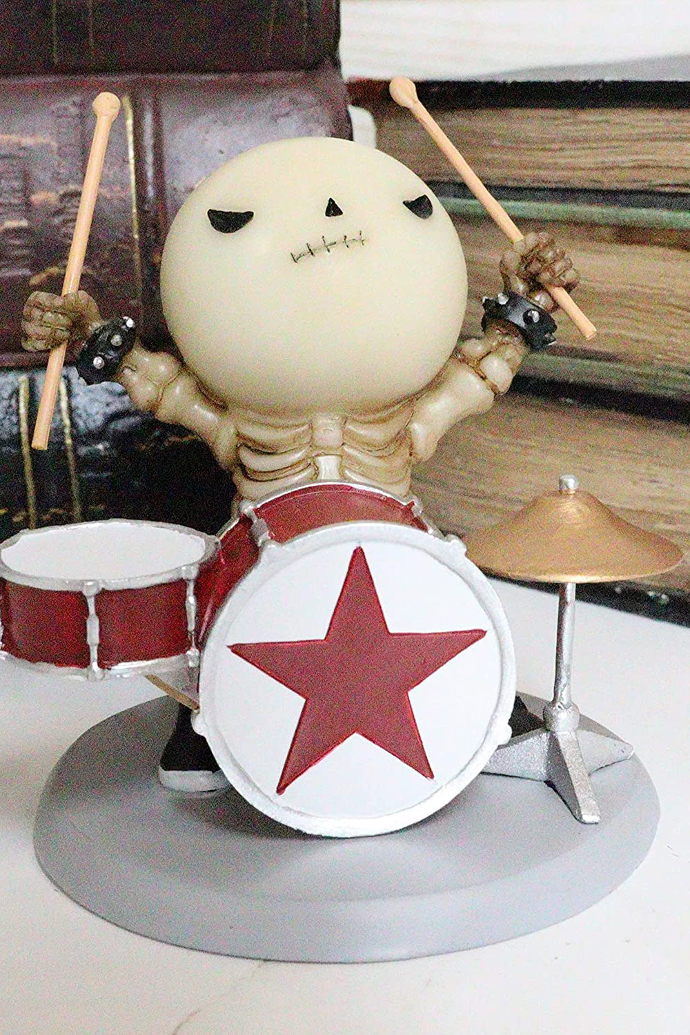 Rockstar Lucky on Drums Statue
