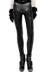 Night Ritual Leather Leggings [BLACK]