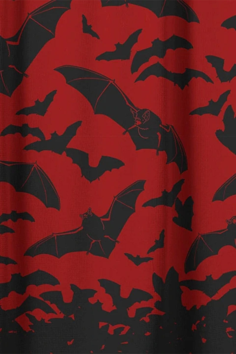 Spooksville Bats Shower Curtain [Brick]
