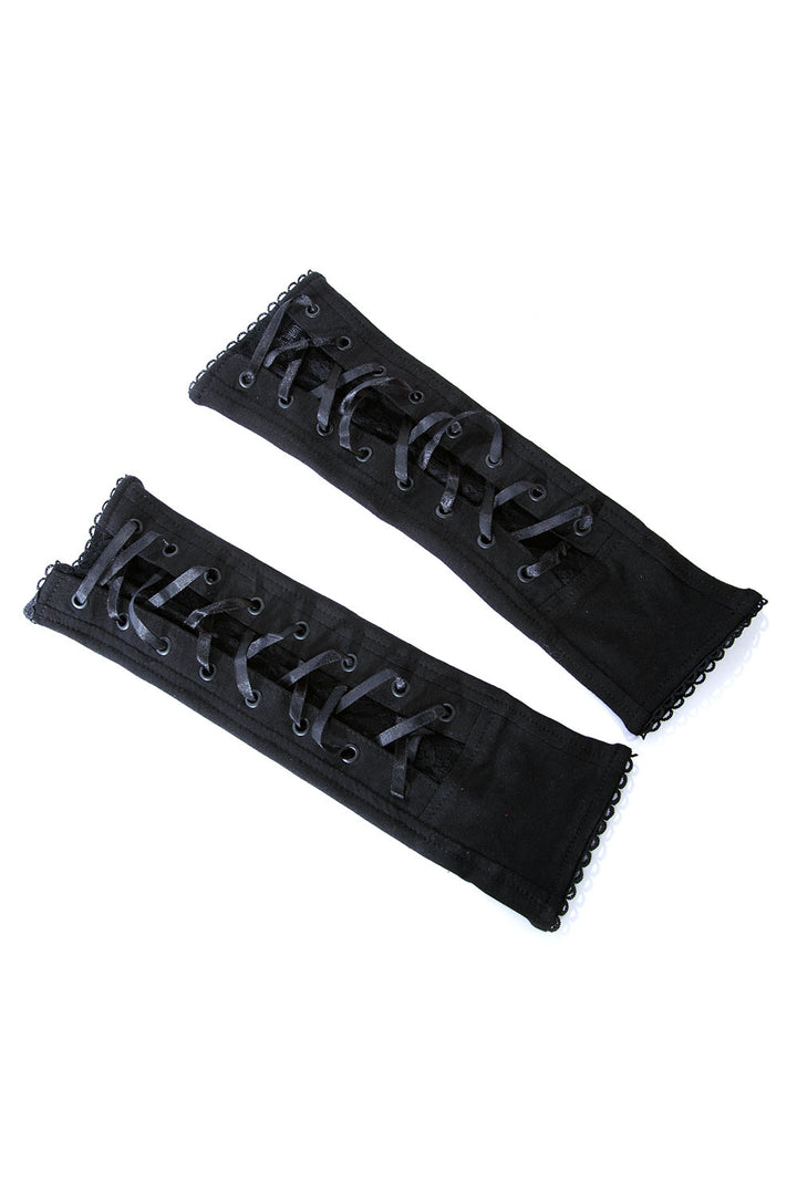 goth steampunk lace gloves arm warmers 