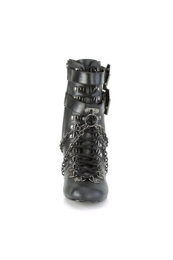 Casket Crush Ankle Boots VIK128 [Black Vegan Leather]