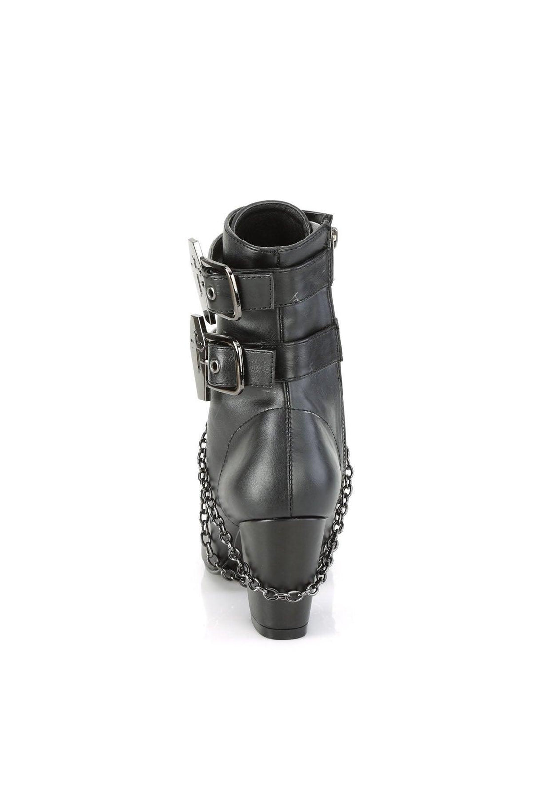 Demonia Casket Crush Ankle Boots VIK128 [Black Vegan Leather] - VampireFreaks