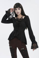 Romantic Goth Ruffles Top